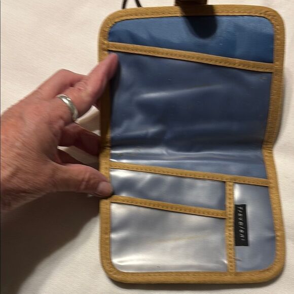 Travelon Tan Compact Crossbody Bag with Durable Suede-like fabric. Unisex - Picture 1 of 9